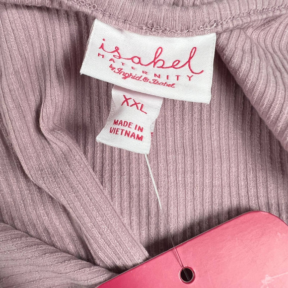 Isabel Maternity Light Purple Ribbed Maternity Tank Top - Size XXL - NWT - Picture 2 of 7